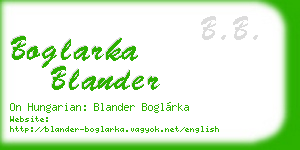 boglarka blander business card